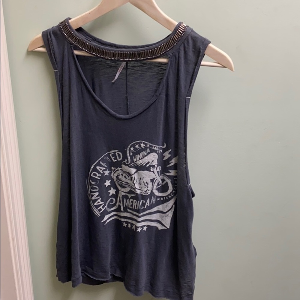 Free People Graphic Tank Top